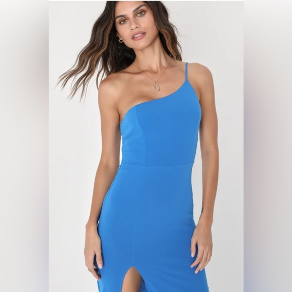 Lulus keeper of my heart one shoulder maxi dress Sz M nwot - Picture 4 of 4